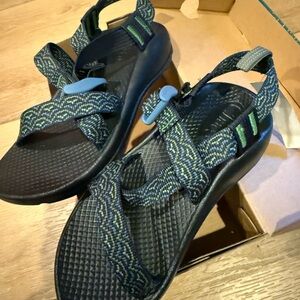 Chaco Teal and Brown Shoe Box